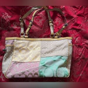 Pastel Coach Handbag